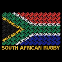 Rugby Ball Pattern South Africa Flag Cooling Performance Crew T-Shirt