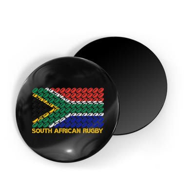 Rugby Ball Pattern South Africa Flag Magnet