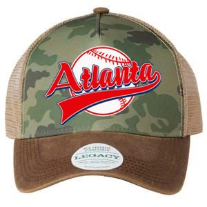 Retro Baseball Player Lover Atlanta Distressed Game Day Legacy Tie Dye Trucker Hat