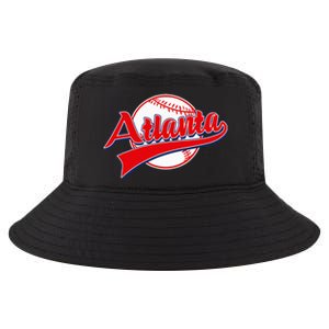 Retro Baseball Player Lover Atlanta Distressed Game Day Cool Comfort Performance Bucket Hat