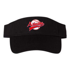 Retro Baseball Player Lover Atlanta Distressed Game Day Valucap Bio-Washed Visor