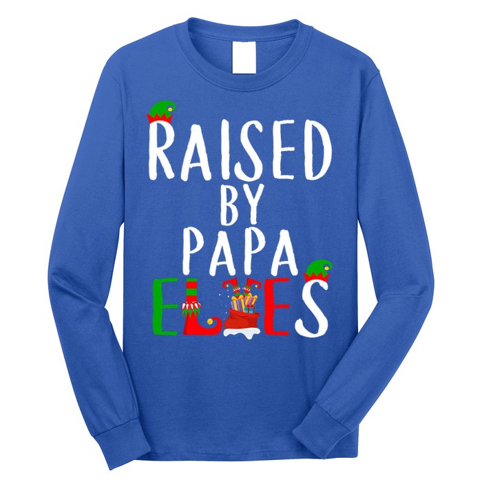 Raised By Papa Matching Group Xmas Gift Long Sleeve Shirt