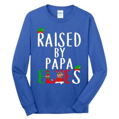 Raised By Papa Matching Group Xmas Gift Tall Long Sleeve T-Shirt