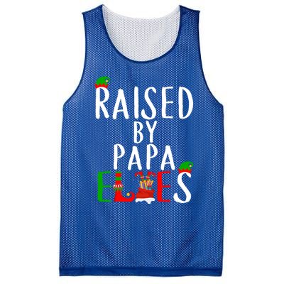 Raised By Papa Matching Group Xmas Gift Mesh Reversible Basketball Jersey Tank