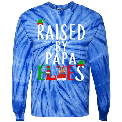 Raised By Papa Matching Group Xmas Gift Tie-Dye Long Sleeve Shirt