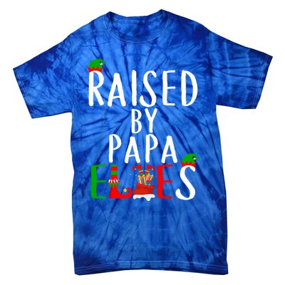 Raised By Papa Matching Group Xmas Gift Tie-Dye T-Shirt