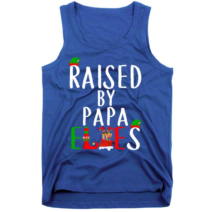 Raised By Papa Matching Group Xmas Gift Tank Top