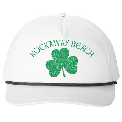 Rockaway Beach Queens Ny Irish Shamrock Distress Green Print Cute Gift Snapback Five-Panel Rope Hat