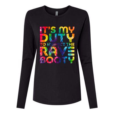 Rave Booty Quote Funny EDM Music Festival Outfit Womens Cotton Relaxed Long Sleeve T-Shirt