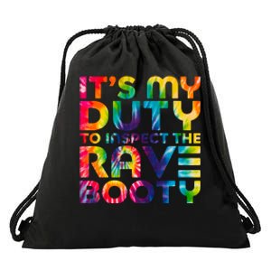 Rave Booty Quote Funny EDM Music Festival Outfit Drawstring Bag