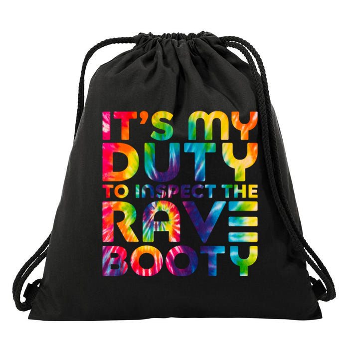 Rave Booty Quote Funny EDM Music Festival Outfit Drawstring Bag