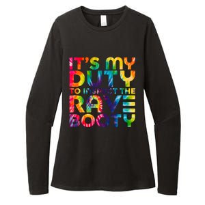 Rave Booty Quote Funny EDM Music Festival Outfit Womens CVC Long Sleeve Shirt