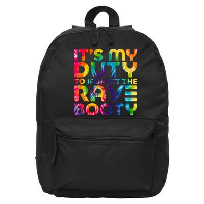 Rave Booty Quote Funny EDM Music Festival Outfit 16 in Basic Backpack