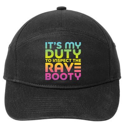 Rave Booty Quote Funny EDM Music Festival Outfit 7-Panel Snapback Hat