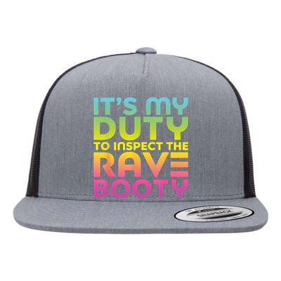 Rave Booty Quote Funny EDM Music Festival Outfit Flat Bill Trucker Hat