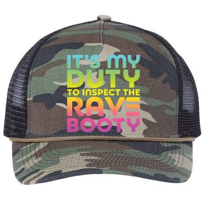 Rave Booty Quote Funny EDM Music Festival Outfit Retro Rope Trucker Hat Cap