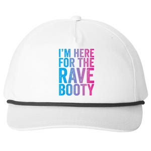 Rave Booty Quote Trippy Outfit EDM Music Festival Snapback Five-Panel Rope Hat