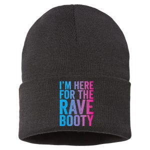 Rave Booty Quote Trippy Outfit EDM Music Festival Sustainable Knit Beanie