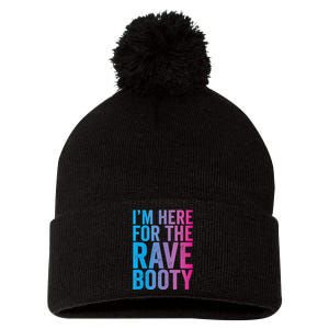 Rave Booty Quote Trippy Outfit EDM Music Festival Pom Pom 12in Knit Beanie