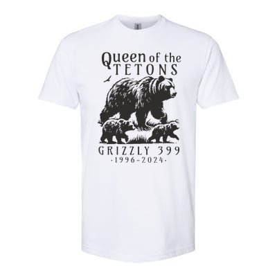 Retro Bear Queen Of The Tetons Grizzly 399 National Park Softstyle® CVC T-Shirt