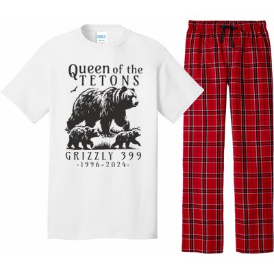 Retro Bear Queen Of The Tetons Grizzly 399 National Park Pajama Set