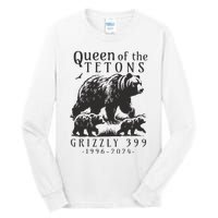 Retro Bear Queen Of The Tetons Grizzly 399 National Park Tall Long Sleeve T-Shirt