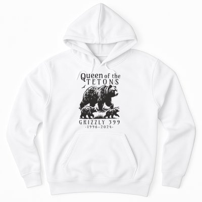 Retro Bear Queen Of The Tetons Grizzly 399 National Park Hoodie