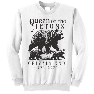 Retro Bear Queen Of The Tetons Grizzly 399 National Park Sweatshirt