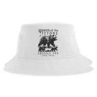 Retro Bear Queen Of The Tetons Grizzly 399 National Park Sustainable Bucket Hat