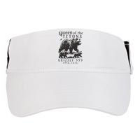 Retro Bear Queen Of The Tetons Grizzly 399 National Park Adult Drive Performance Visor