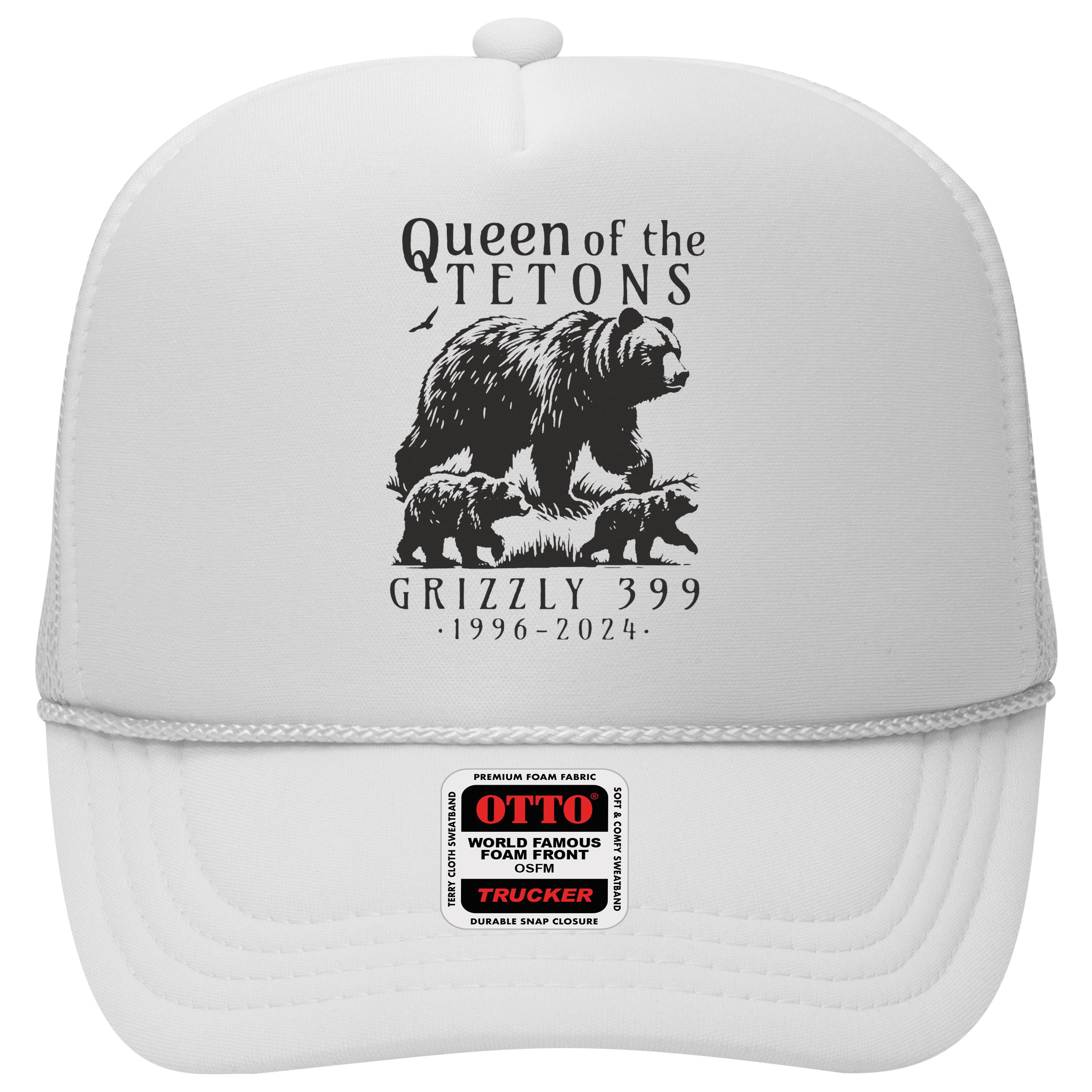 Retro Bear Queen Of The Tetons Grizzly 399 National Park Hat