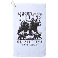 Retro Bear Queen Of The Tetons Grizzly 399 National Park Golf Towel