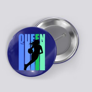 Retro Basketball Queen Player Coach Coaching Playing Great Gift Button