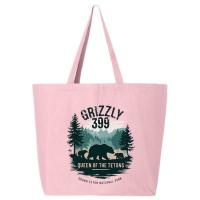 Retro Bear Queen Of The Tetons Grizzly 399 National Park 25L Jumbo Tote