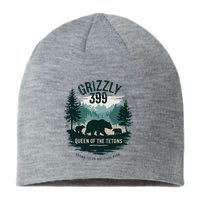 Retro Bear Queen Of The Tetons Grizzly 399 National Park Sustainable Beanie