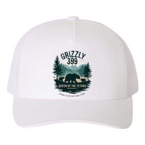 Retro Bear Queen Of The Tetons Grizzly 399 National Park Yupoong Adult 5-Panel Trucker Hat