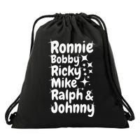 Ronnie Bobby Ricky Mike Ralph And Johnny Drawstring Bag