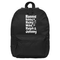 Ronnie Bobby Ricky Mike Ralph And Johnny 16 in Basic Backpack