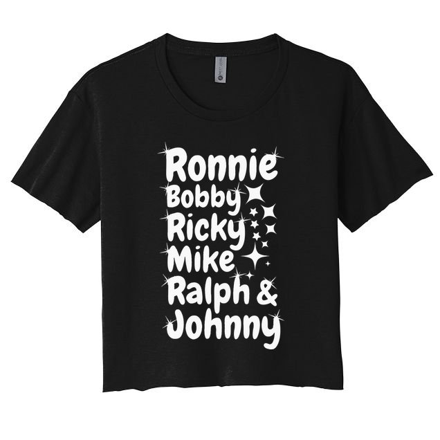 Ronnie Bobby Ricky Mike Ralph And Johnny Crop Top