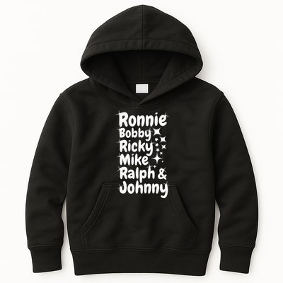 Ronnie Bobby Ricky Mike Ralph And Johnny Kids Hoodie