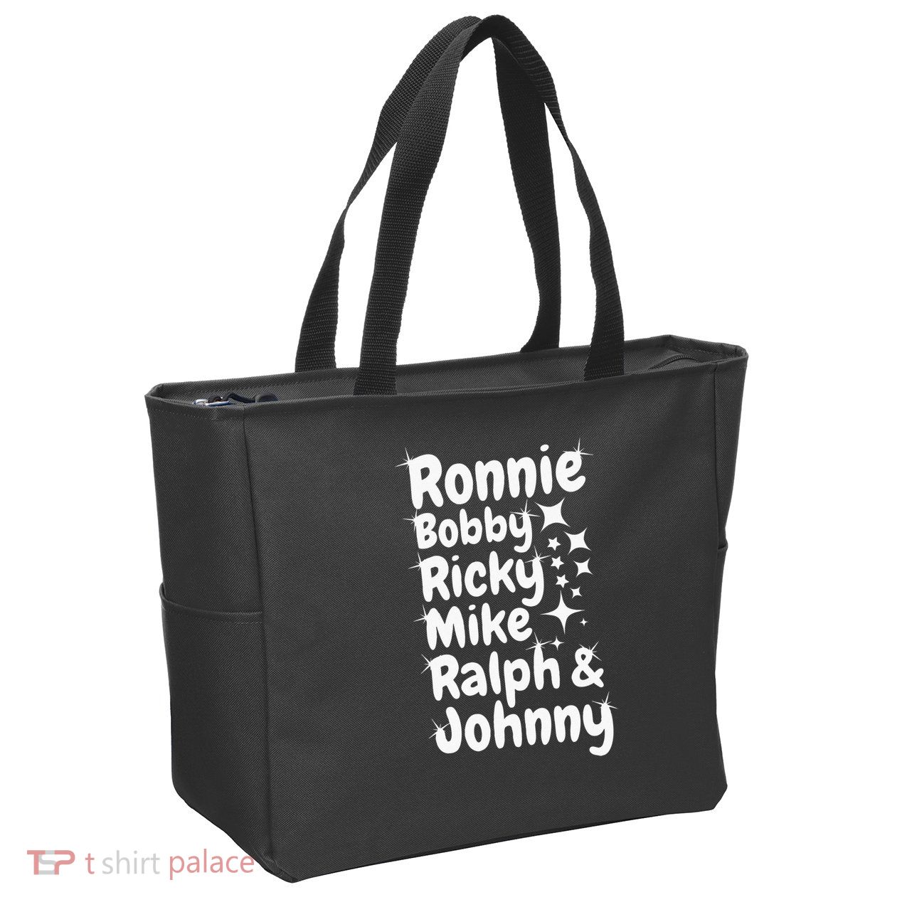 Ronnie Bobby Ricky Mike Ralph And Johnny Zip Tote Bag