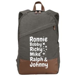 Ronnie Bobby Ricky Mike Ralph And Johnny Cotton Canvas Backpack