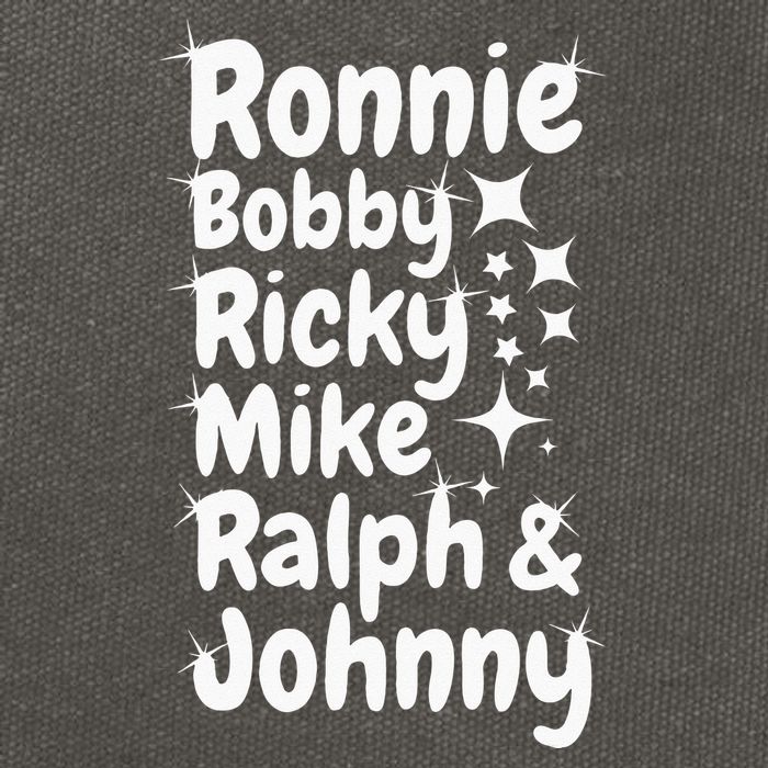 Ronnie Bobby Ricky Mike Ralph And Johnny Cotton Canvas Backpack