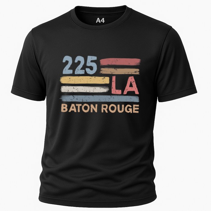 Retro Baton Rouge Area Code 225 Residents State Louisiana Cooling Performance Crew T-Shirt