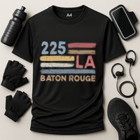 Retro Baton Rouge Area Code 225 Residents State Louisiana Cooling Performance Crew T-Shirt
