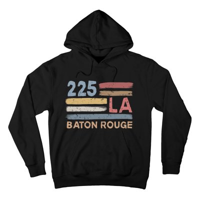 Retro Baton Rouge Area Code 225 Residents State Louisiana Hoodie