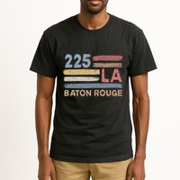 Retro Baton Rouge Area Code 225 Residents State Louisiana Tall T-Shirt