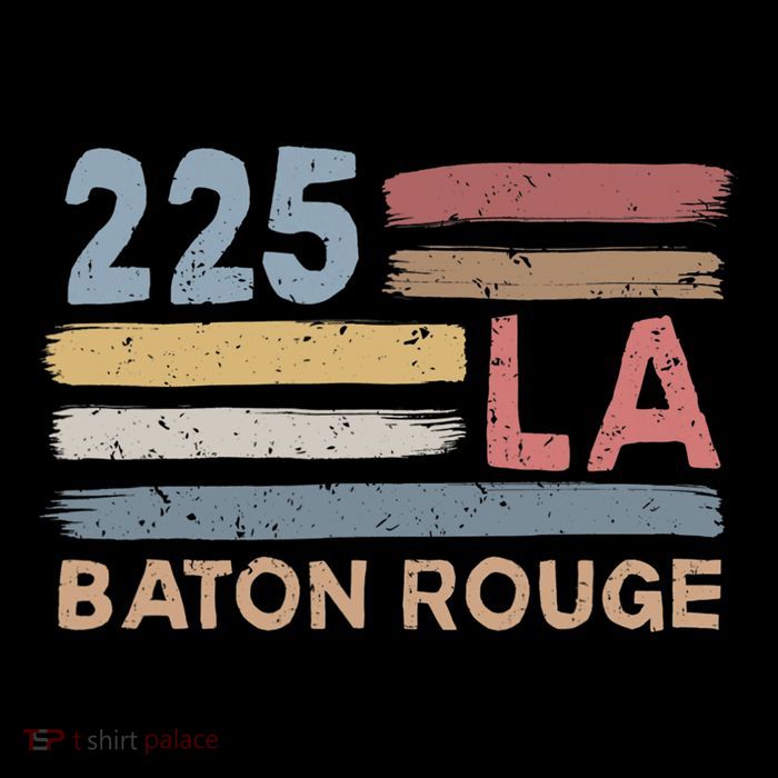 Retro Baton Rouge Area Code 225 Residents State Louisiana Tall T-Shirt