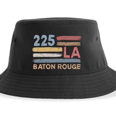 Retro Baton Rouge Area Code 225 Residents State Louisiana Sustainable Bucket Hat
