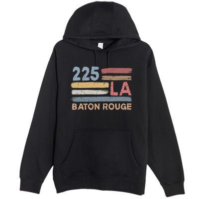 Retro Baton Rouge Area Code 225 Residents State Louisiana Premium Pullover Hoodie
